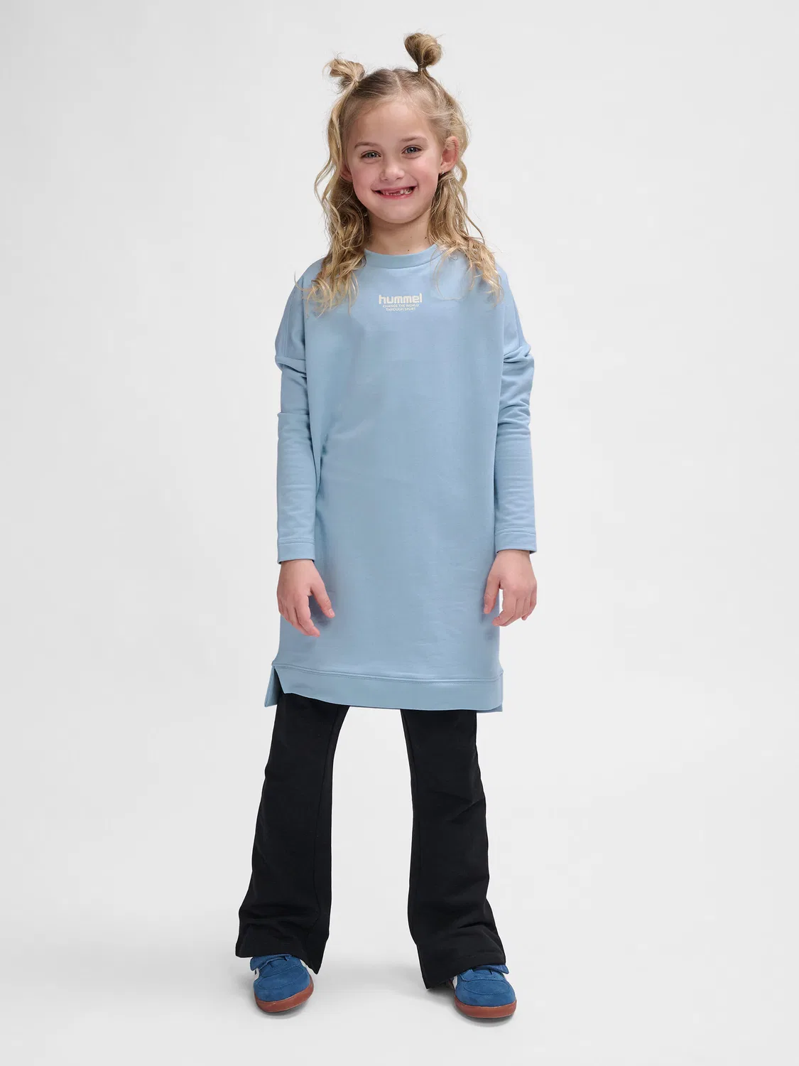 Детское платье с длинным рукавом Hmlzippi Hummel, Baltikblau