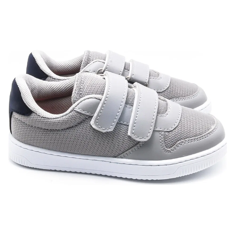 Детские кроссовки унисекс на шнурках и липучке с кожаным видом, KP-6002 KU&PA SHOES — фото 2