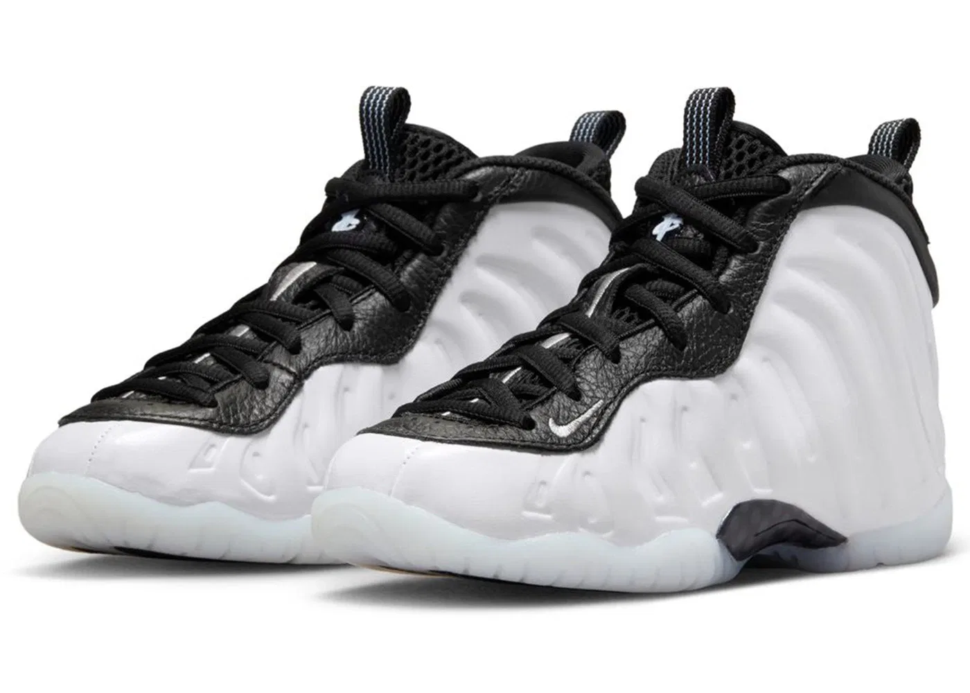Детские кроссовки Lifestyle Nike Little Posite One, White/Metallic Silver-Black-Cobalt Bliss-Racer Blue — фото 2