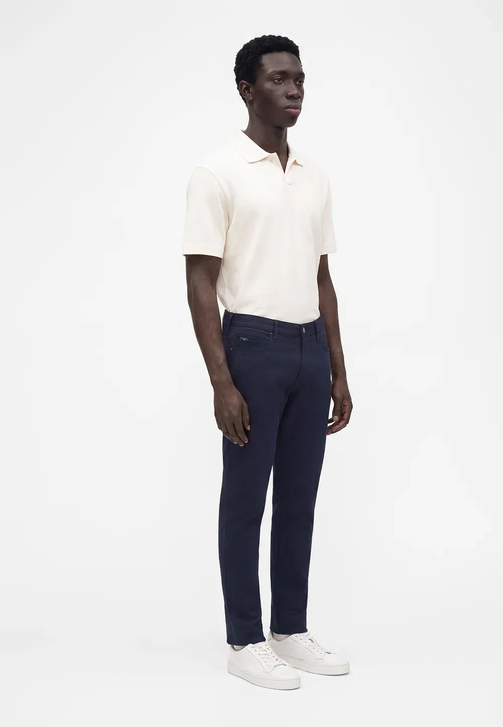 Брюки с карманами - джинсы зауженного кроя Emporio Armani, Blu Navy — фото 4