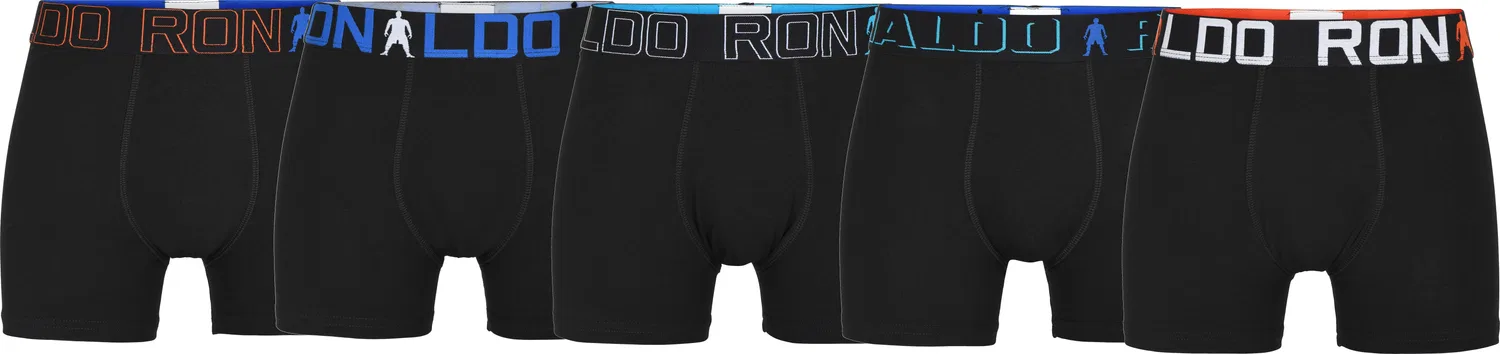 Детские трусы для мальчиков с принтом Retro Pants Boys BASIC 5-Pack, Cr7 Cristiano Ronaldo, Schwarz