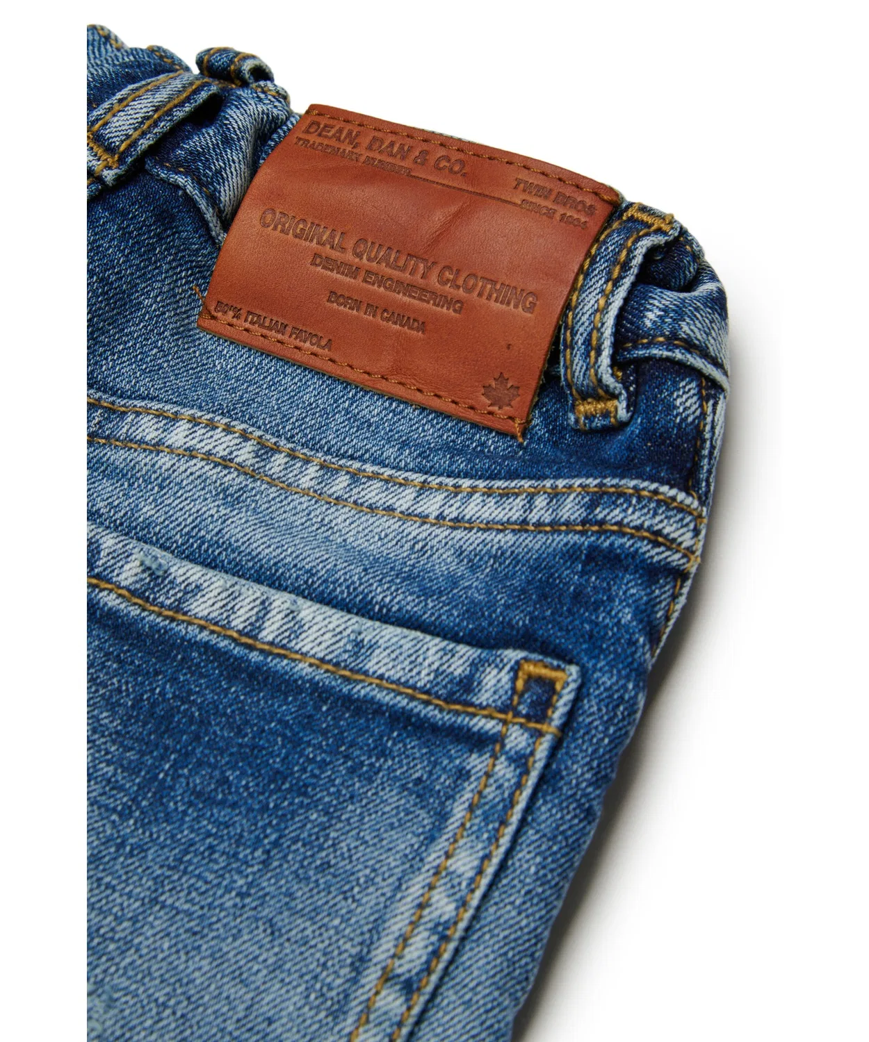Детские джинсы с потертостями DSQUARED2, Indigo Blue — фото 4