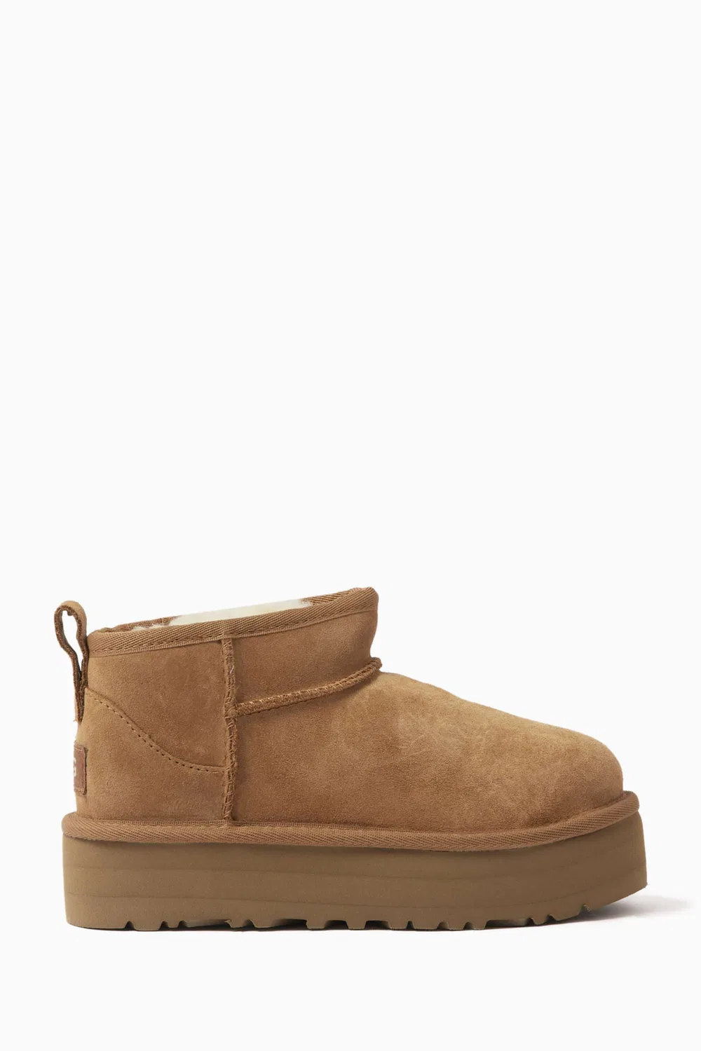 Ботинки на платформе из замши Classic Ultra Mini UGG, коричневый — фото 3