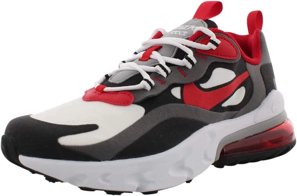 Детские кроссовки для мальчиков Air Max 270 React Nike, Iron Grey Univ Red Black White