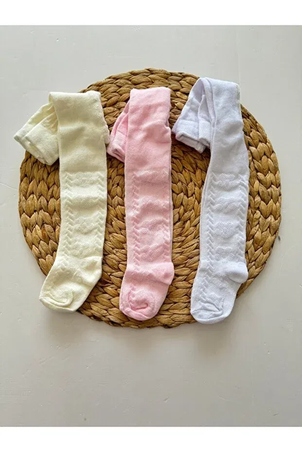 Детские колготки для девочек хлопковые 3 шт Pileki Baby, Mixed