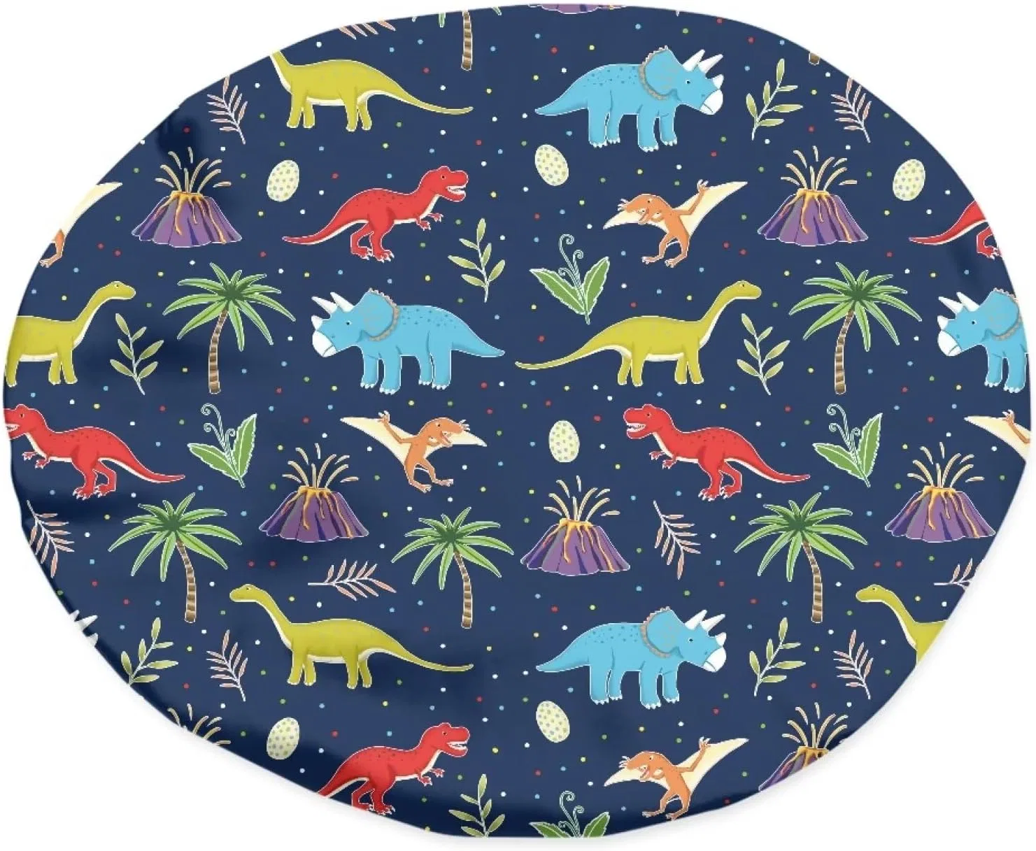 Детская шапочка для сна из сатина, Babrukda, 30x30 см, Colourful Dinosaur Palm Tree — фото 4