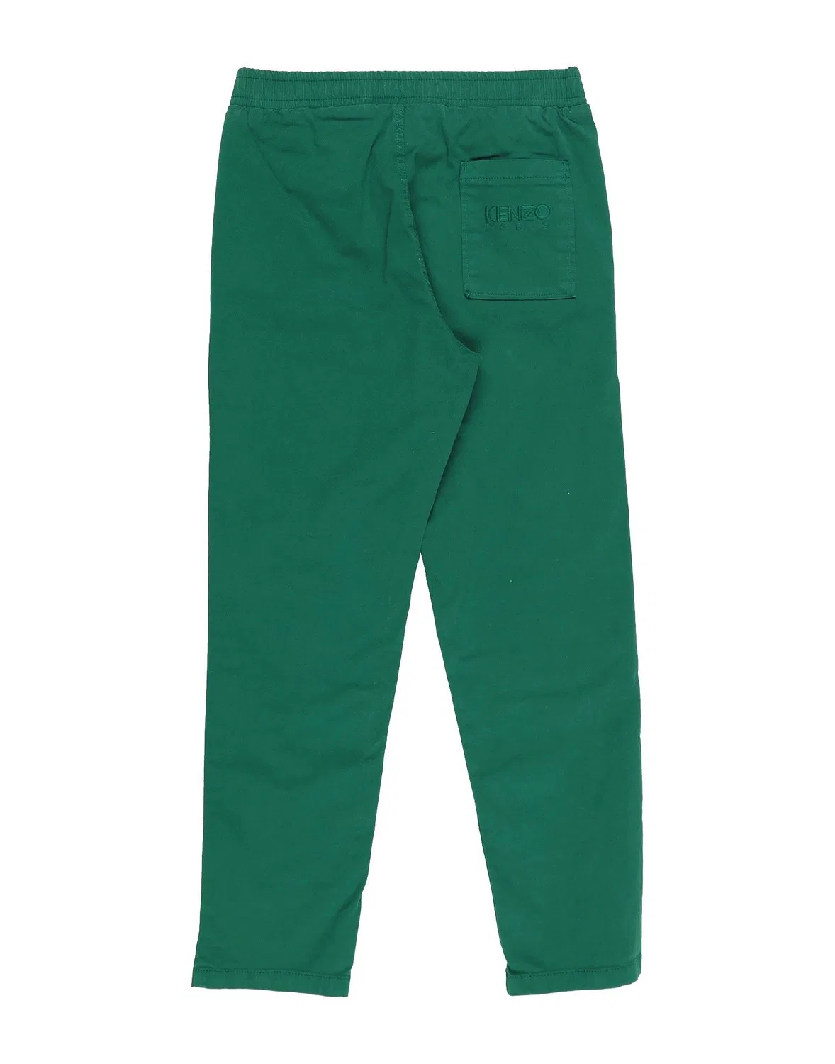 Детские брюки для мальчиков из твила Kenzo Kids, зеленый — фото 2