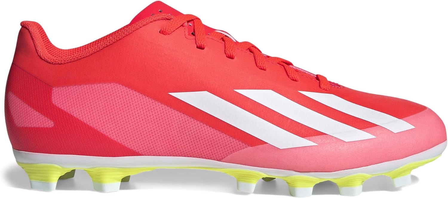 Ботинки Adidas для взрослых унисекс X Crazyfast Club для твердого грунта, белый/красный/желтый — фото 4