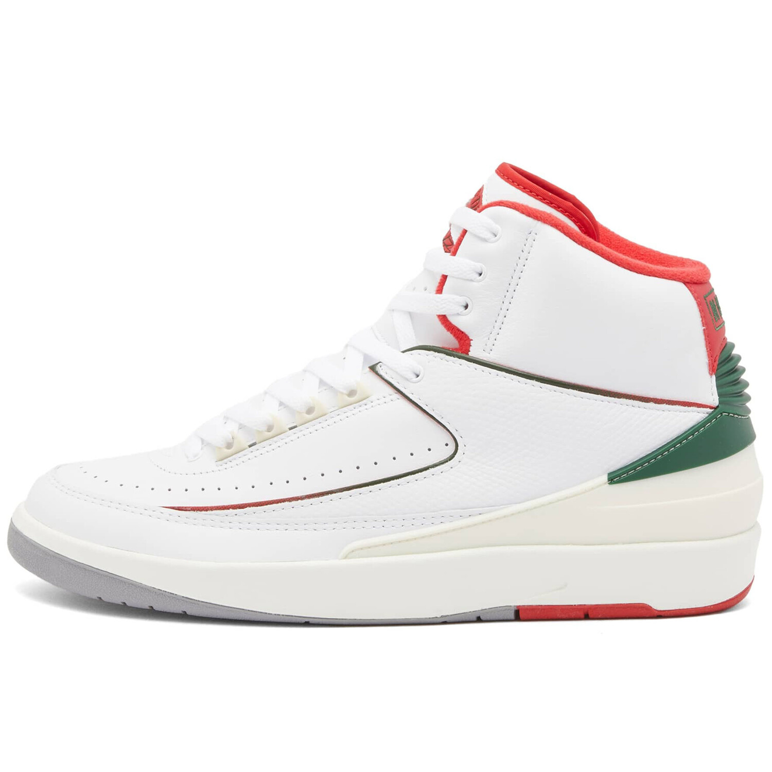 

Кроссовки Nike Air Jordan 2 Retro, белый/красный/зеленый