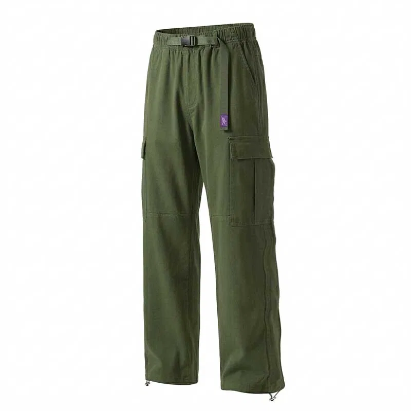 Детские свободные широкие штаны с утяжкой на талии, модель American Retro, Red bean, Цвет Army Green