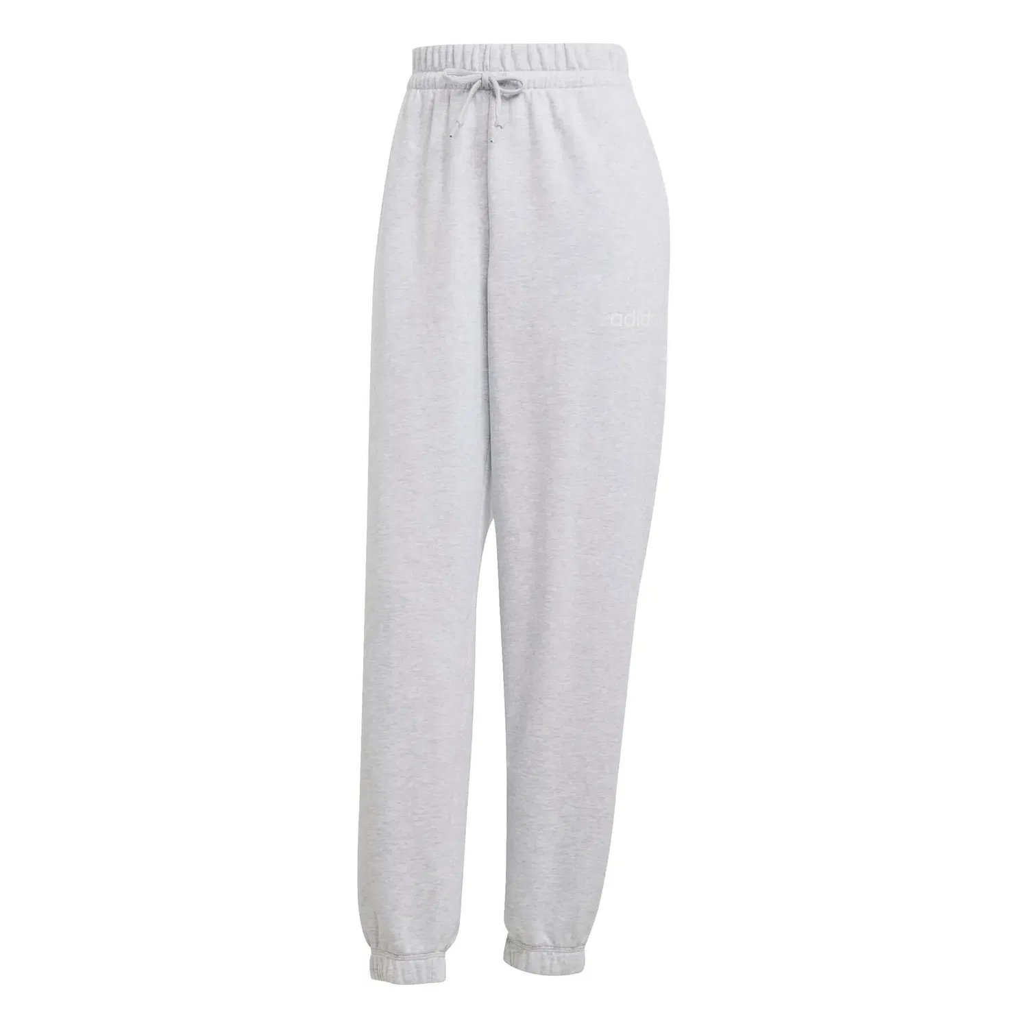 Женские спортивные штаны с высокой посадкой Adidas Essentials Linear French Terry, Серый Белый