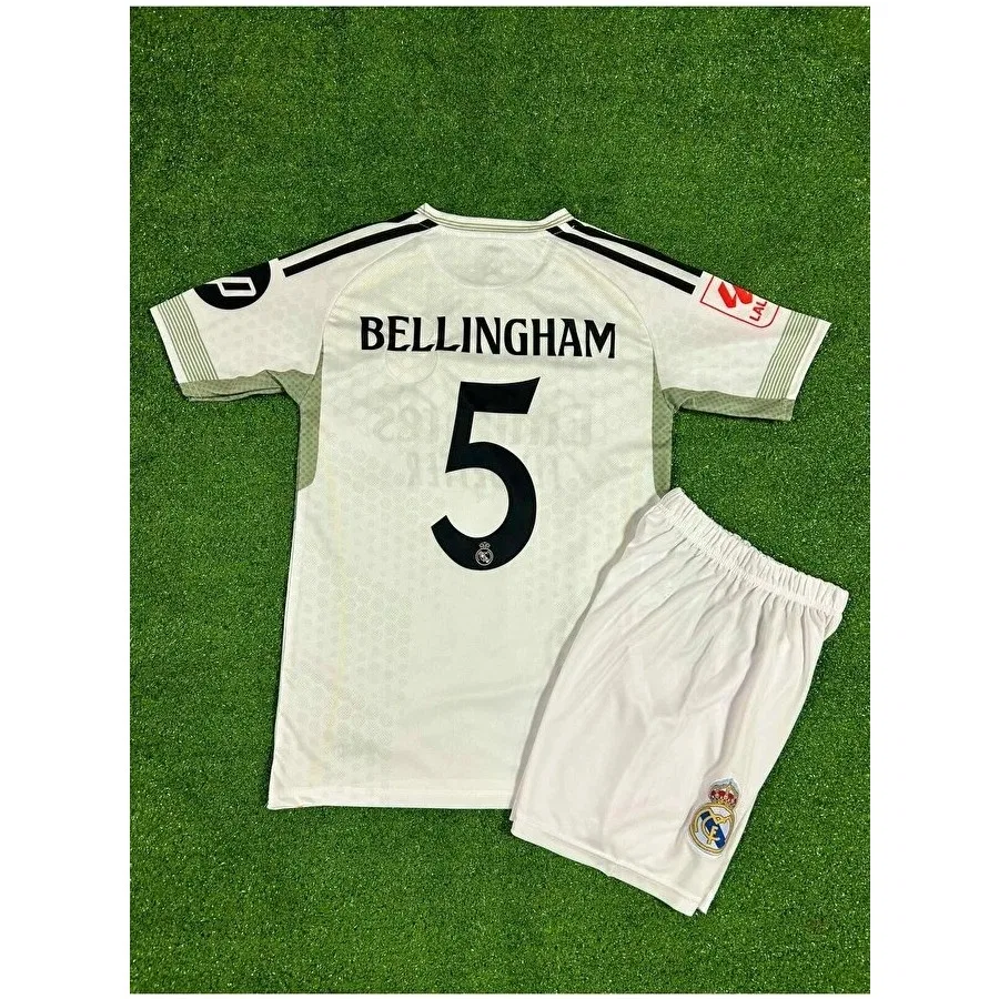 Детская футболка с длинным рукавом Real Madrid 2025-26 Jude Bellingham, Белый Fair City
