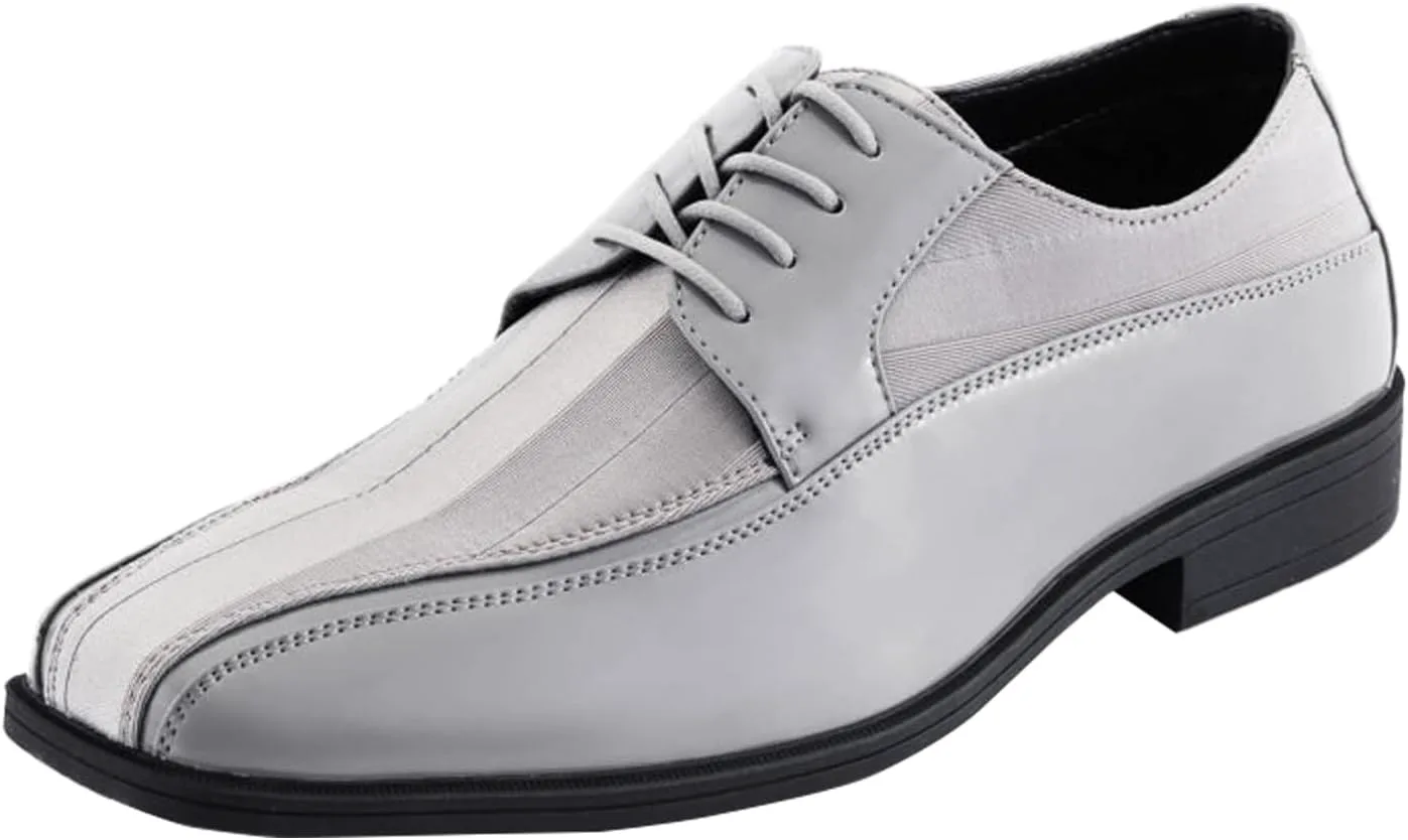 

Viotti 179, повседневные оксфорды для мужчин, атласные туфли с полосками и шнуровкой, мужские кожаные и атласные туфли для делового повседневного стиля, для всех официальных мероприятий, серый