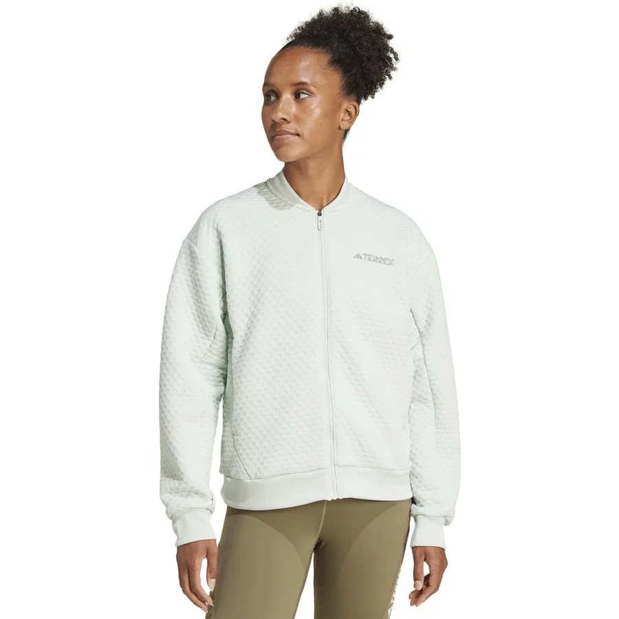 Женская куртка из футера с длинным рукавом adidas W XPL SWEAT JKT, Зеленый