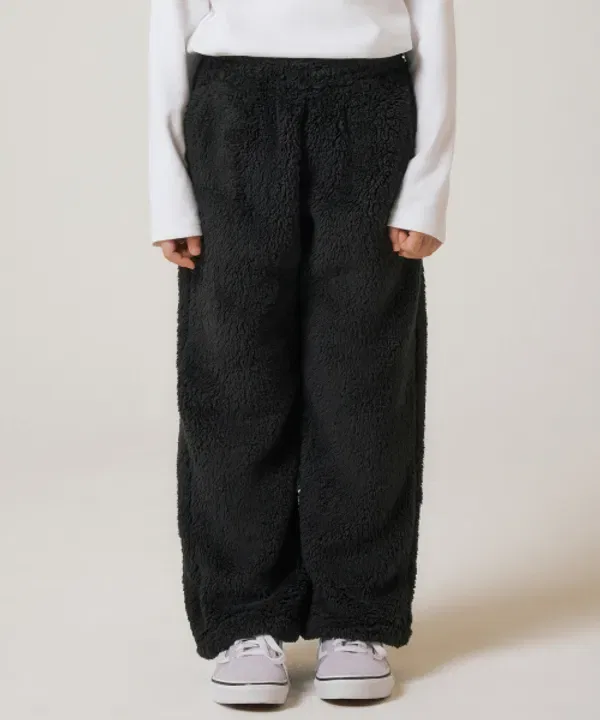 Тренировочные штаны из флиса, свободные, Musinsa Standard Kids, черный