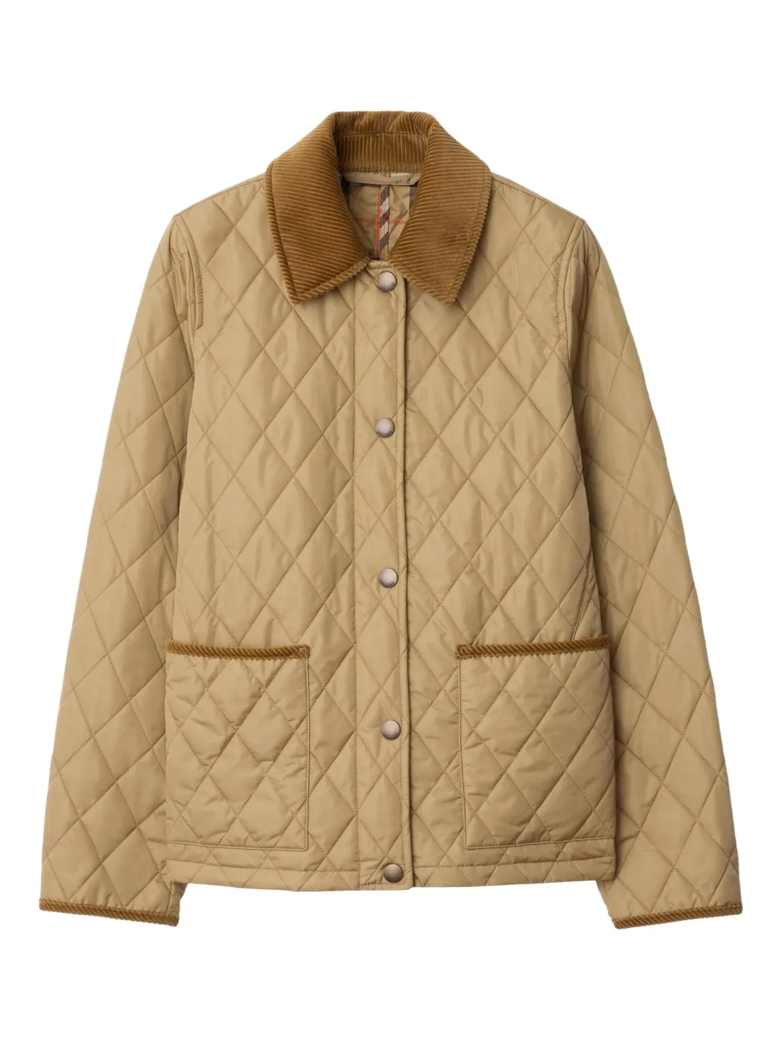 Куртка с Квадратной Стеганкой Burberry, песочный бежевый