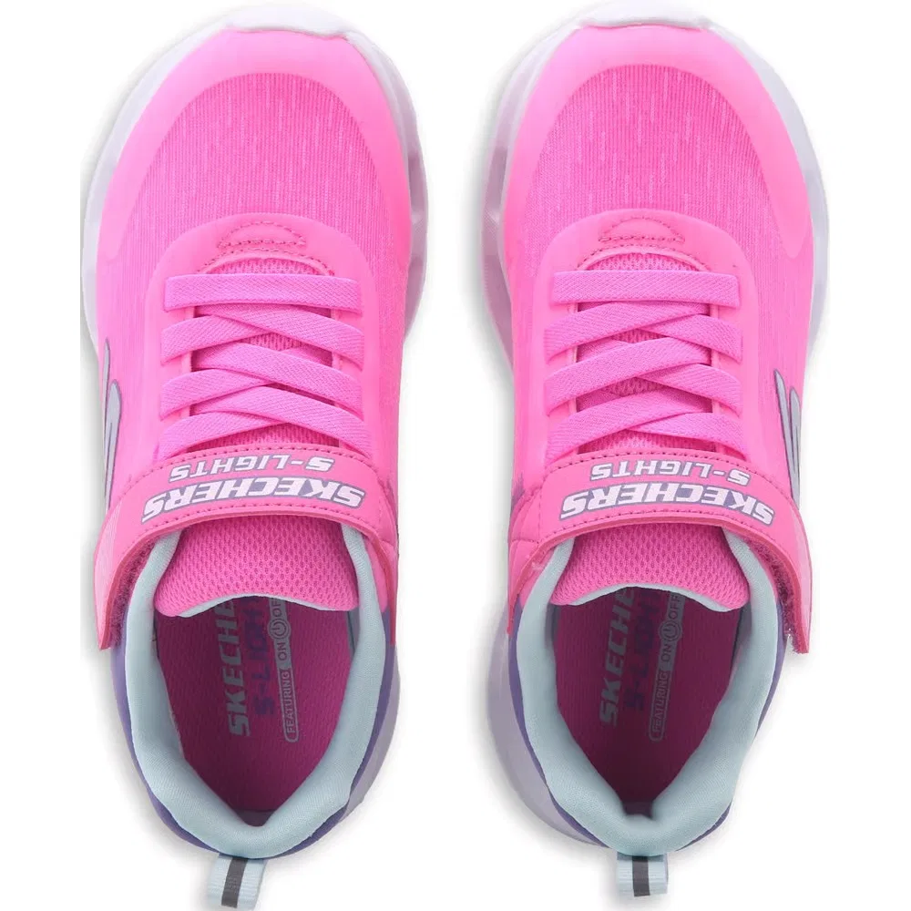 Детские кроссовки с подсветкой Glide Step Skechers, Pink/Blue Multi — фото 4