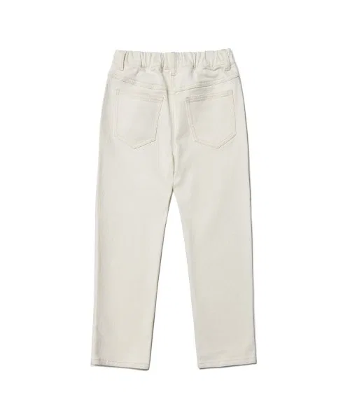 Детские джинсовые брюки-бананы с зауженным кроем MUSINSA STANDARD KIDS, Cream — фото 3