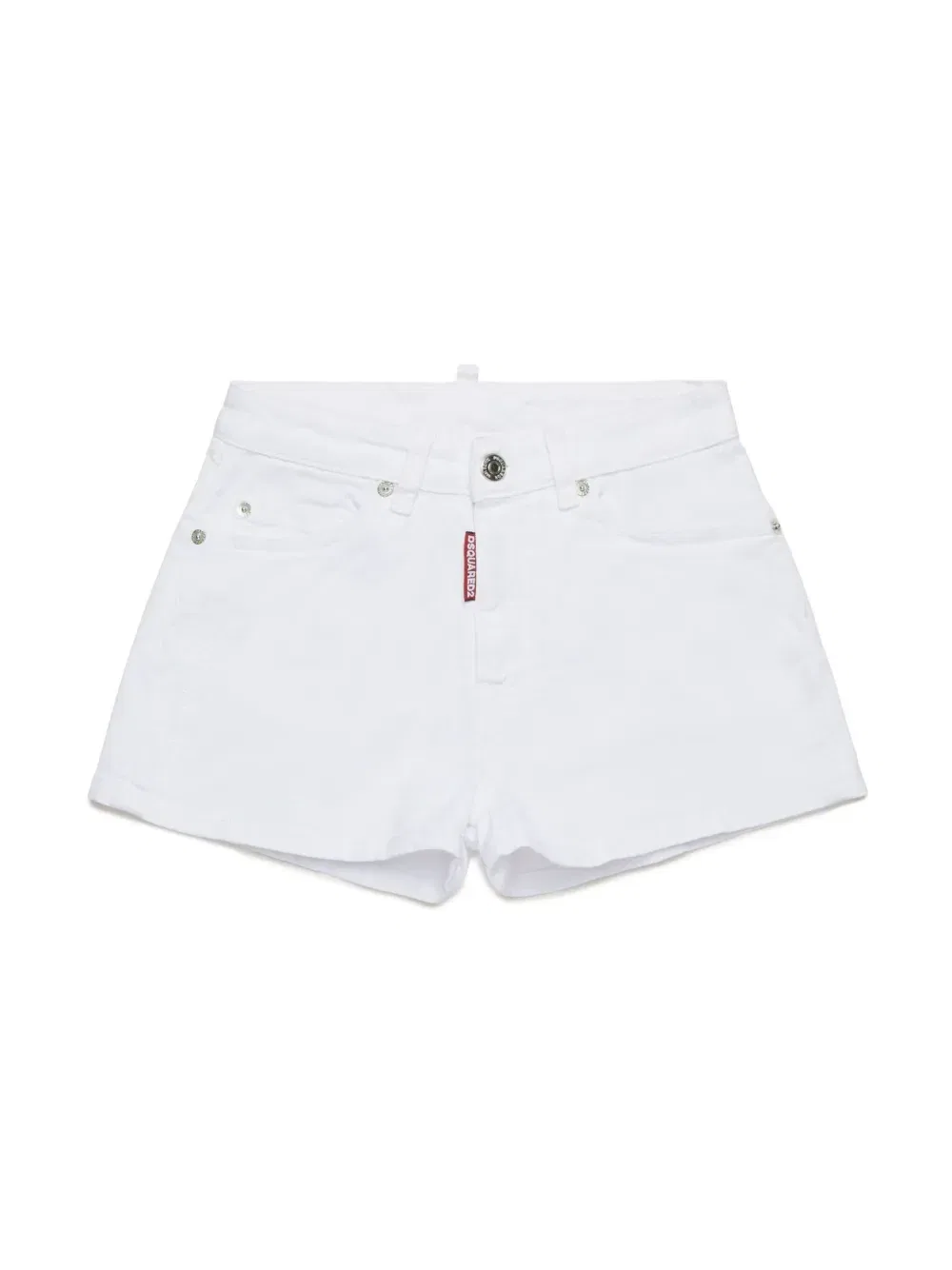 Джинсовые шорты с нашивкой-логотипом Dsquared2 Kids, белый
