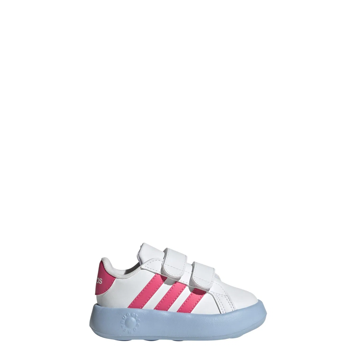 Детские кроссовки с закрытой пяткой Grand Court 2.0 Kids Adidas, Weiss Magentapink Kometblau — фото 2