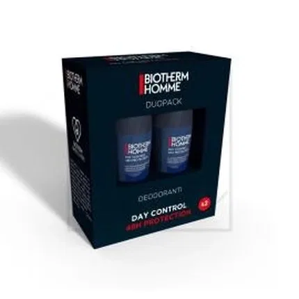 Набор для мужчин Biotherm Homme Cofanetto Duo Day Control, 2 x 75 мл, Черный