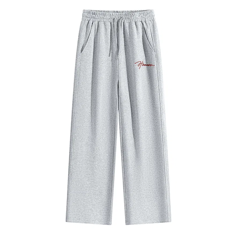 Детские свободные прямые брюки из хлопка Tonlion, Heather Grey