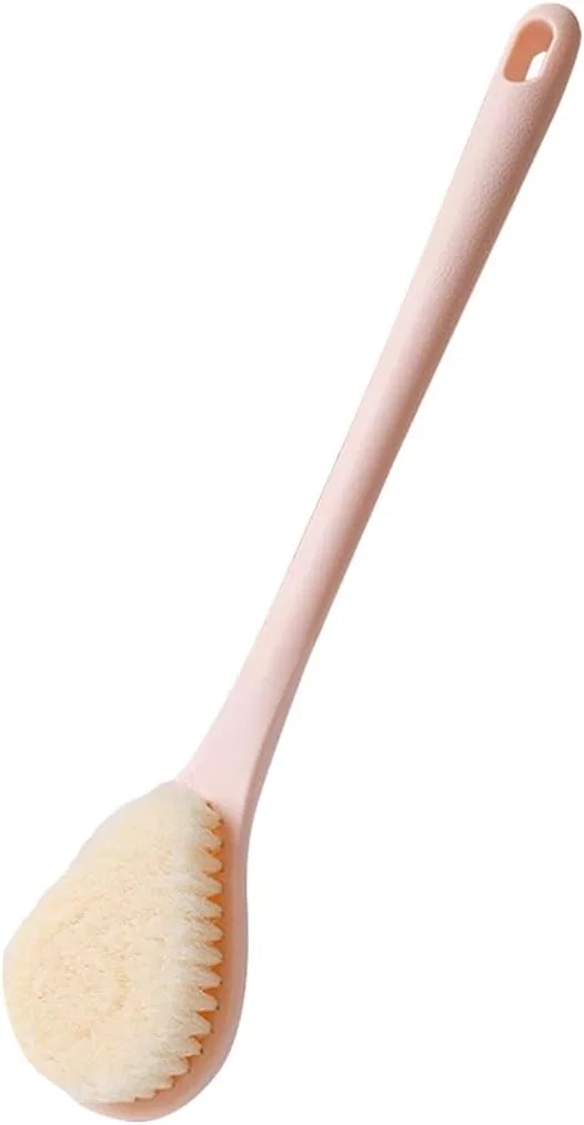 Щетка для тела с длинной ручкой, Generic, 36x7.5см, 1 шт, Розовый