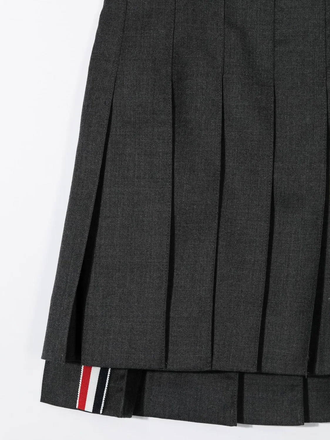 Thom Browne Мини-юбка плиссе Super 120s серый — фото 2