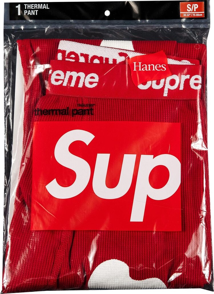 

Брюки Supreme x Hanes Bones Thermal Pant (1 Pack) 'Red', красный