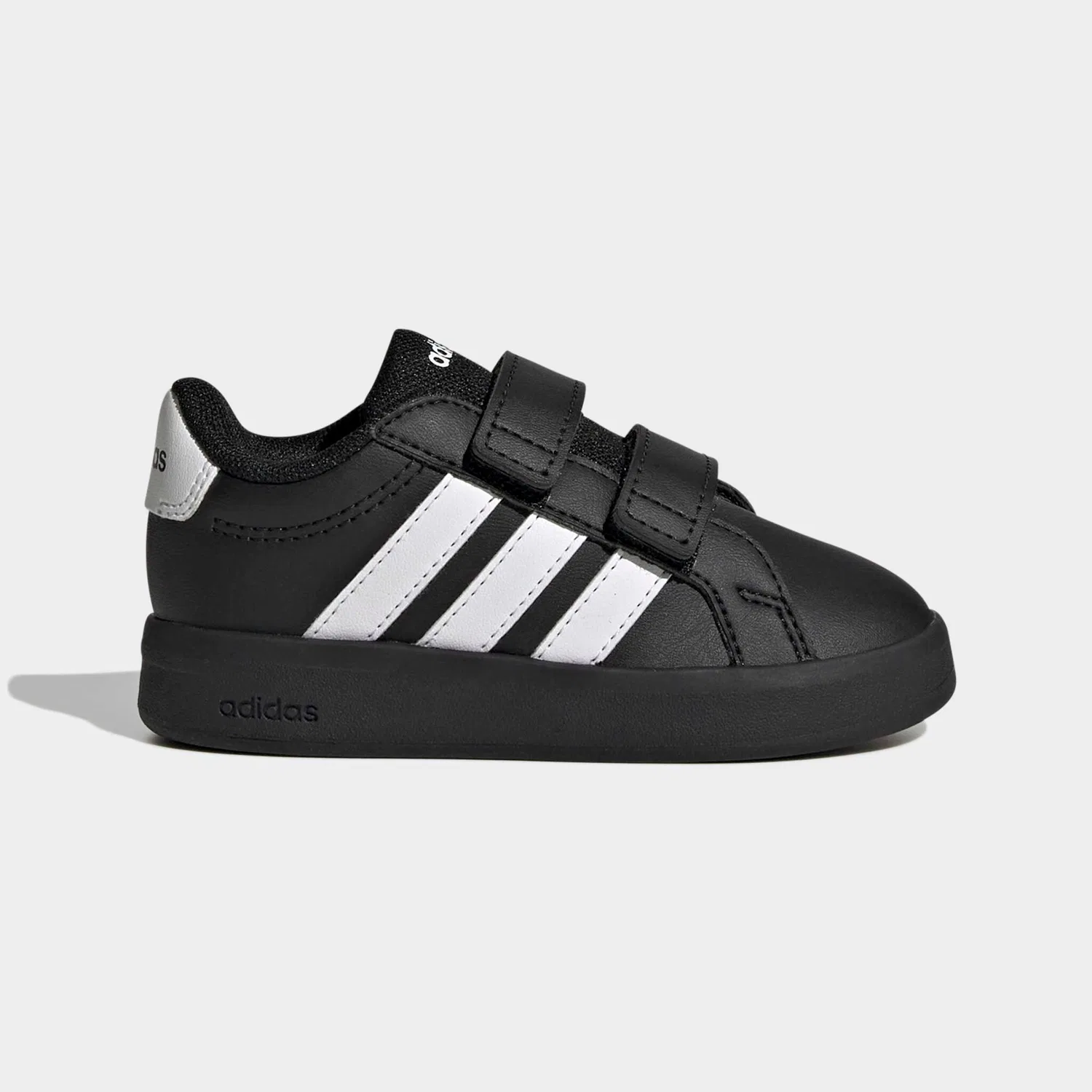Детские кеды с тремя полосками Adidas Grand Court 3.0, Cloud White/Core Black — фото 2