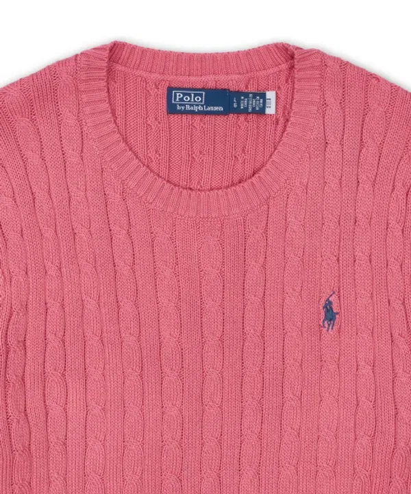 Свитер женский с кабельным узором, Polo Ralph Lauren, красный — фото 3