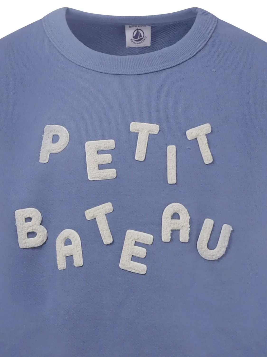 Свитшот с нашивками из органического хлопка Petit Bateau, светло-голубой — фото 2