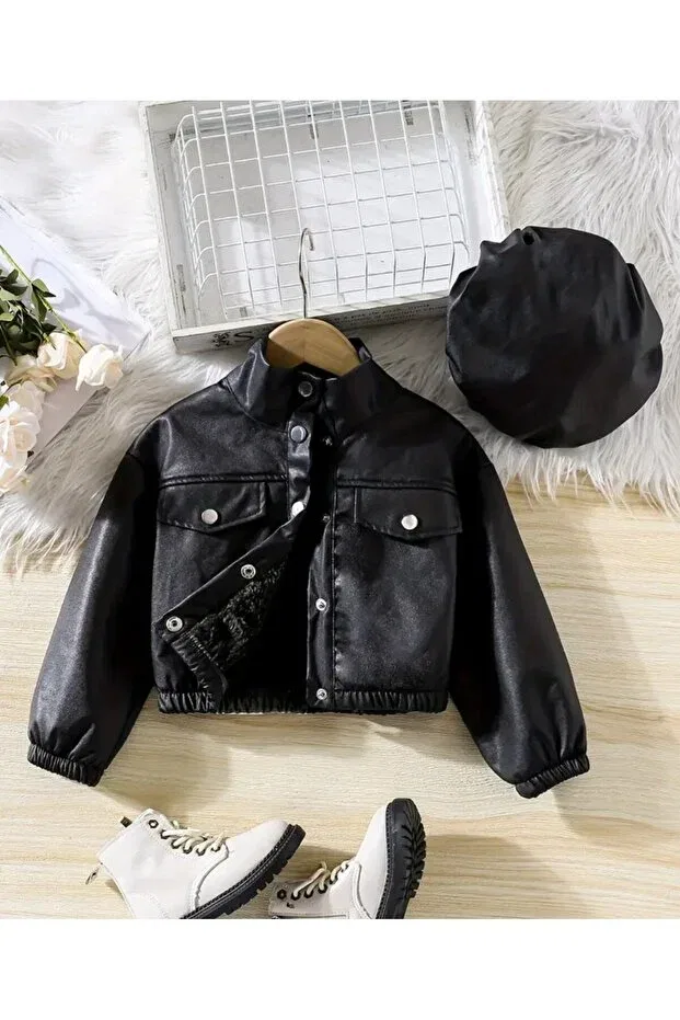 Детское для девочек пальто с длинным рукавом Shop, Black