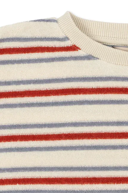 Блуза детская с рифленой фактурой Itty Rib Sweat Shirt Konges Sløjd, бежевый — фото 3