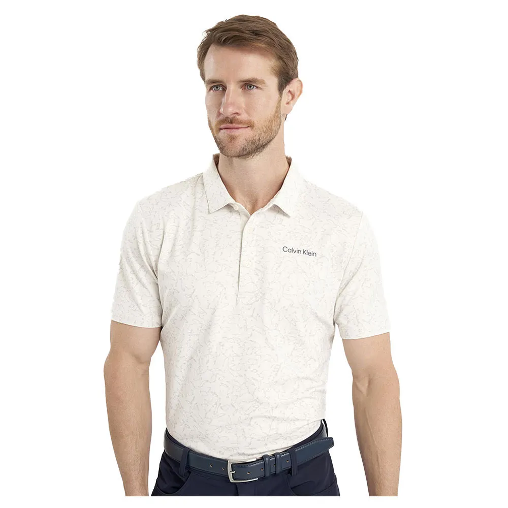 

Поло с коротким рукавом Calvin Klein Golf Abstract Watercolour Printed, бежевый