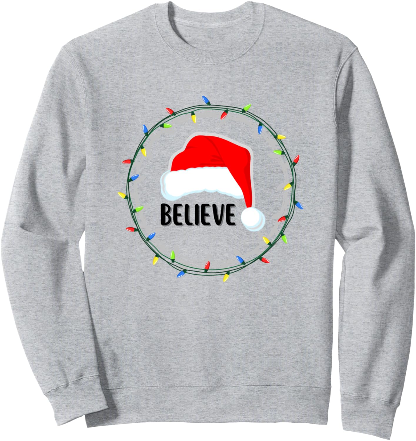 

Толстовка и милая толстовка с изображением подушки «Believe Christmas Holiday Appeal» Dude'S Rainbow, серый