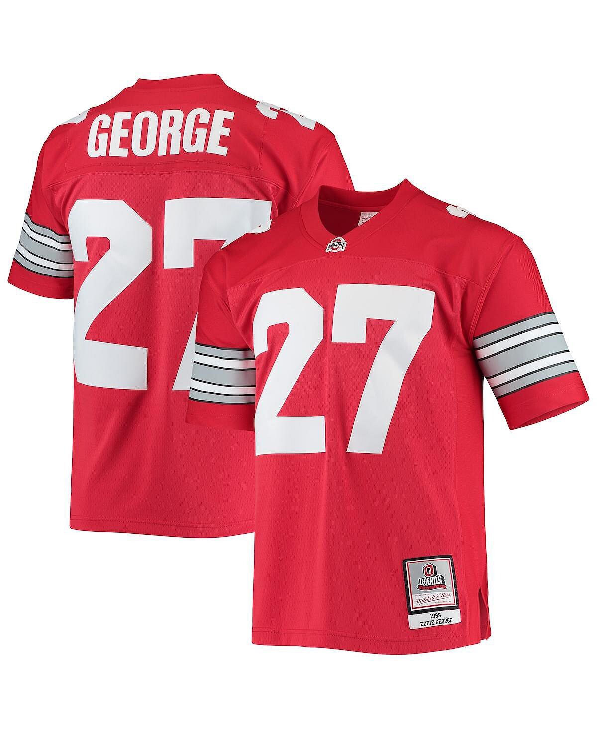 

Мужские джерси eddie george scarlet ohio state buckeyes 1995 authentic throwback legacy Mitchell & Ness