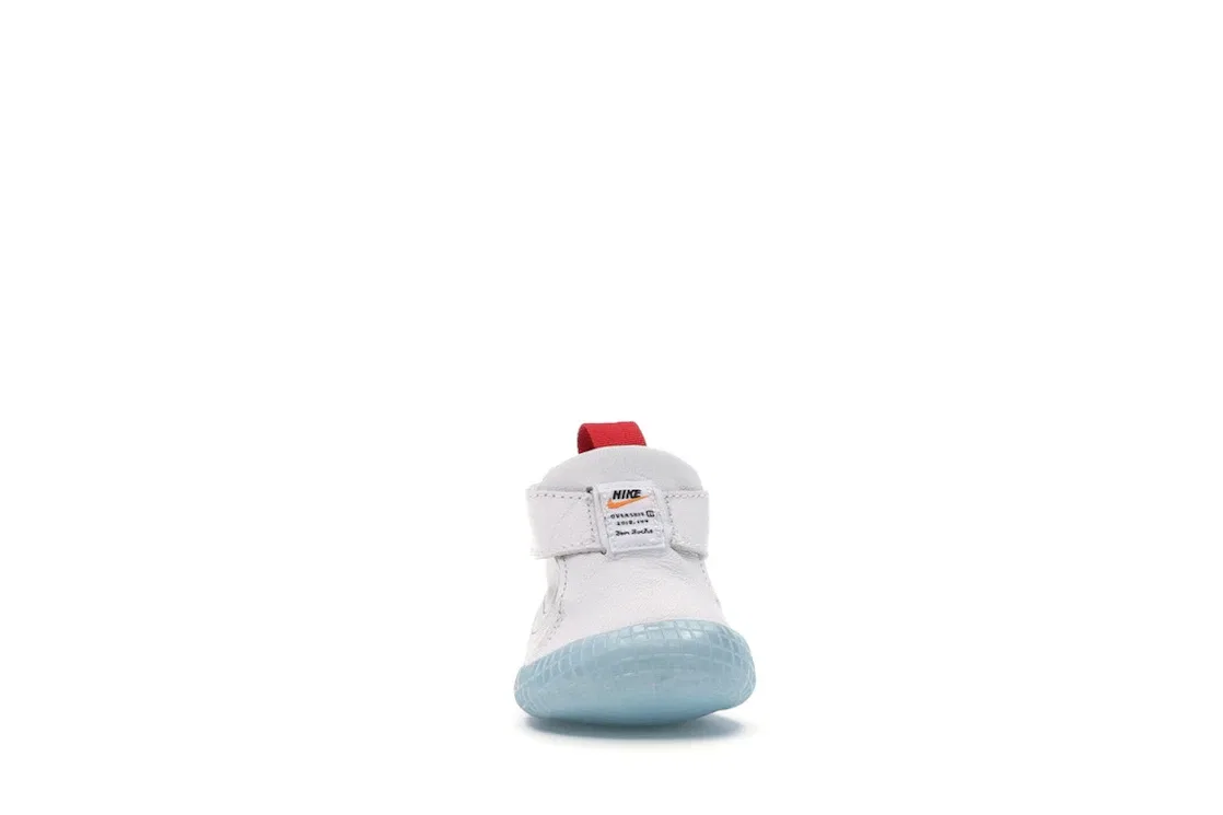 Детские кроссовки без шнуровки Nike Mars Yard Overshoe, White/White-Sport Red — фото 2