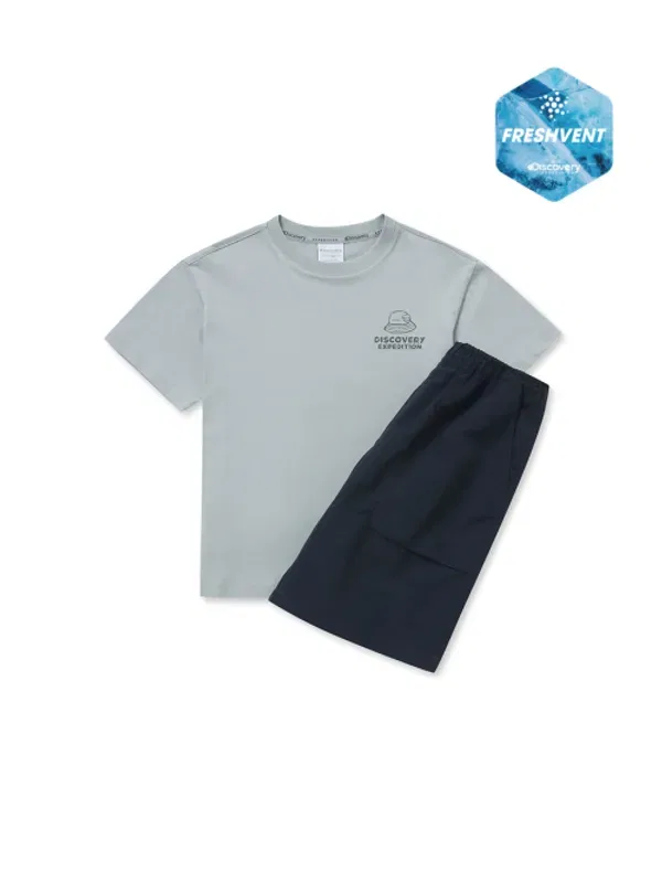 Спортивный костюм Freshvent с принтом, Discovery Expedition Kids, серый — фото 2