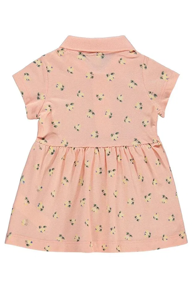 Детское платье для девочек с принтом Floral print 6-18 months dress Civil Baby, Salmon — фото 2