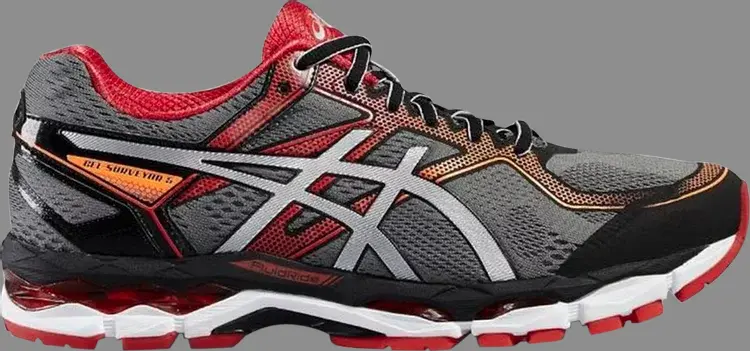 

Кроссовки gel surveyor 5 'black silver vermilion' Asics, серый