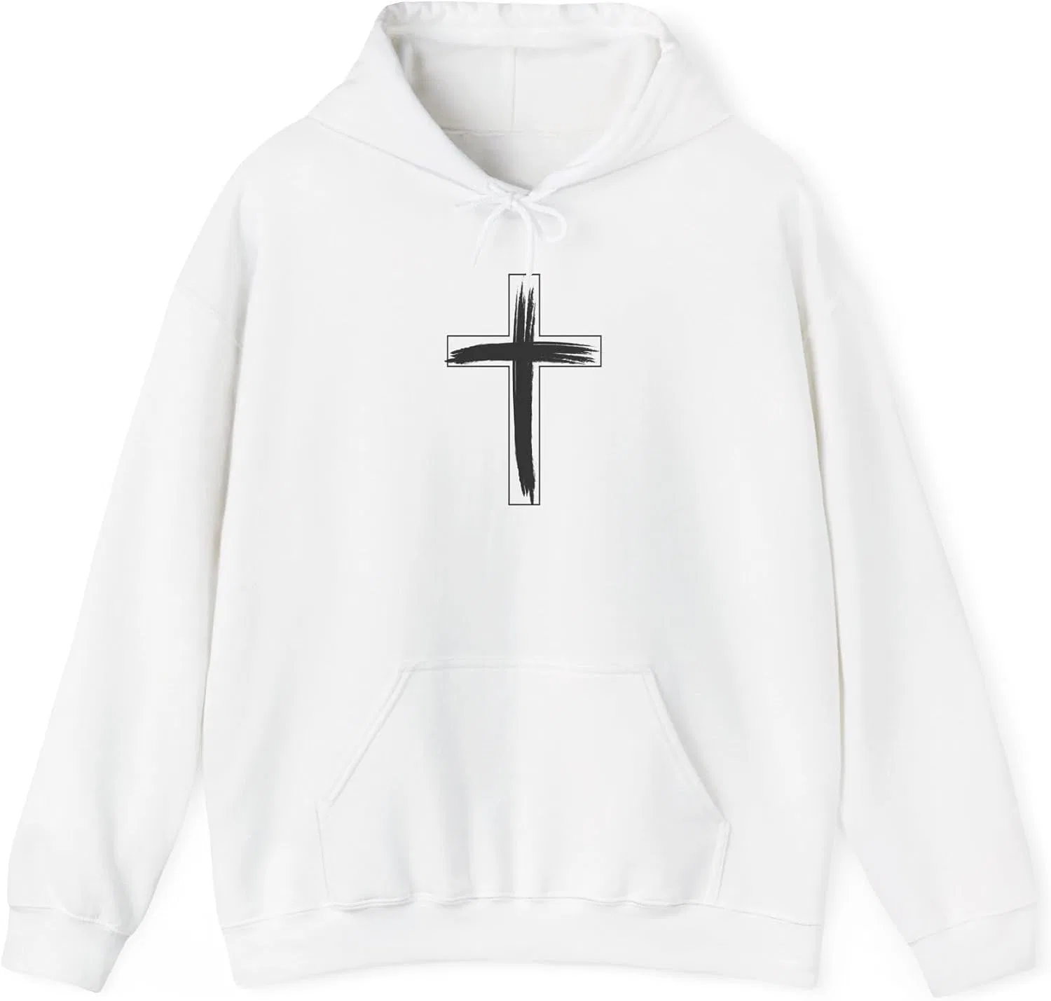 Женское худи с принтом Christian Cross, белый