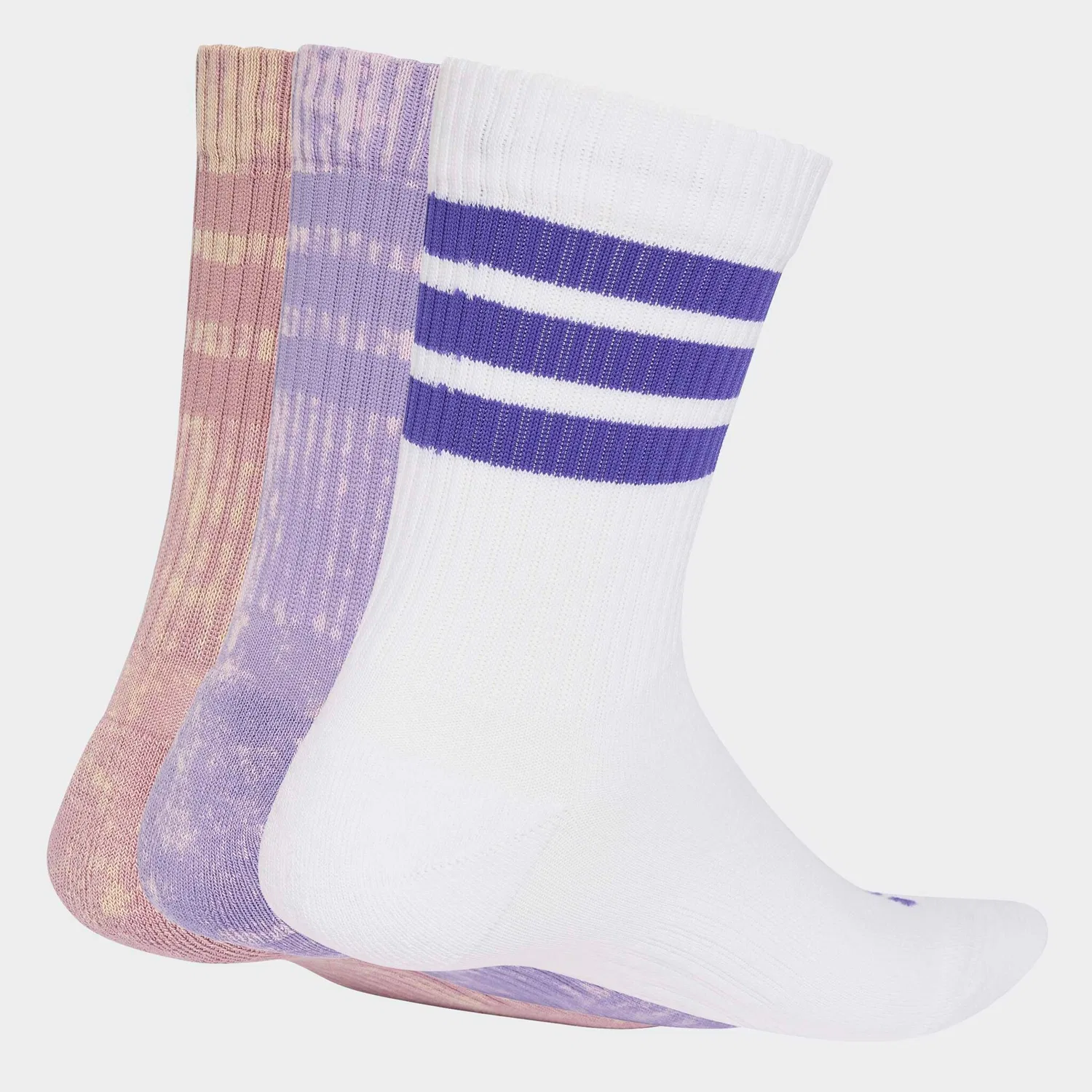 Мужские спортивные носки с тремя полосками Adidas Performance, Magic Lilac/Magic Mauve/White/Pure Purple — фото 2