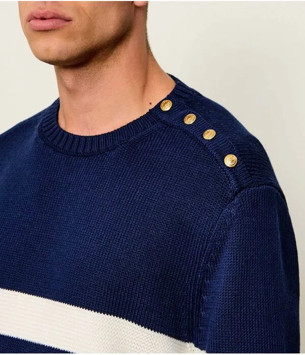 Мужской джемпер свободного кроя DC Breton Tommy Hilfiger, Blu Marino — фото 4