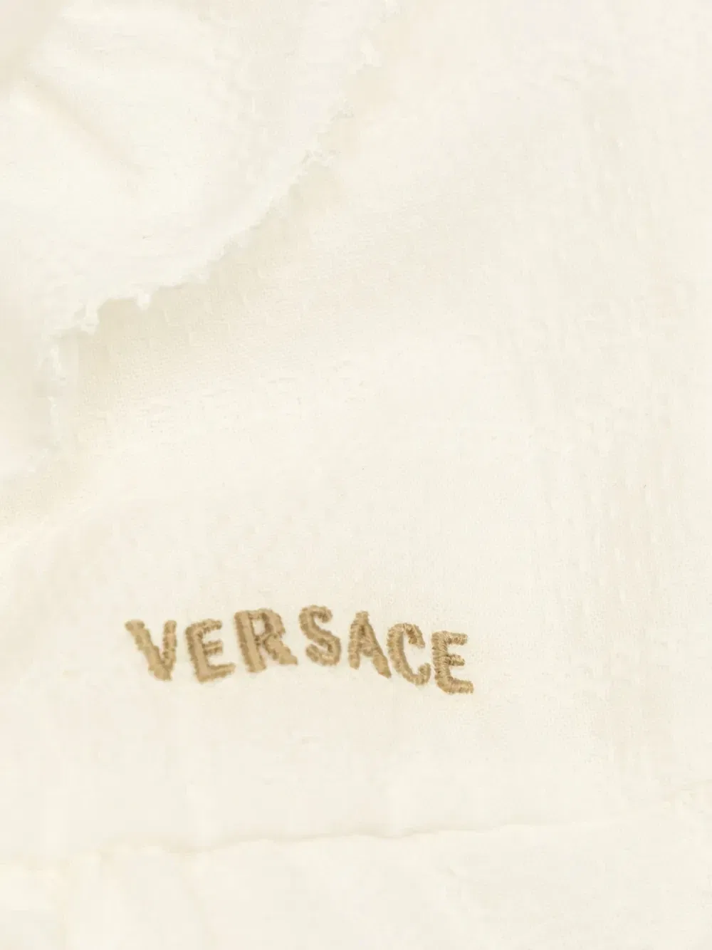 Комплект из платья с длинными рукавами и оборками Versace Kids, белый — фото 4