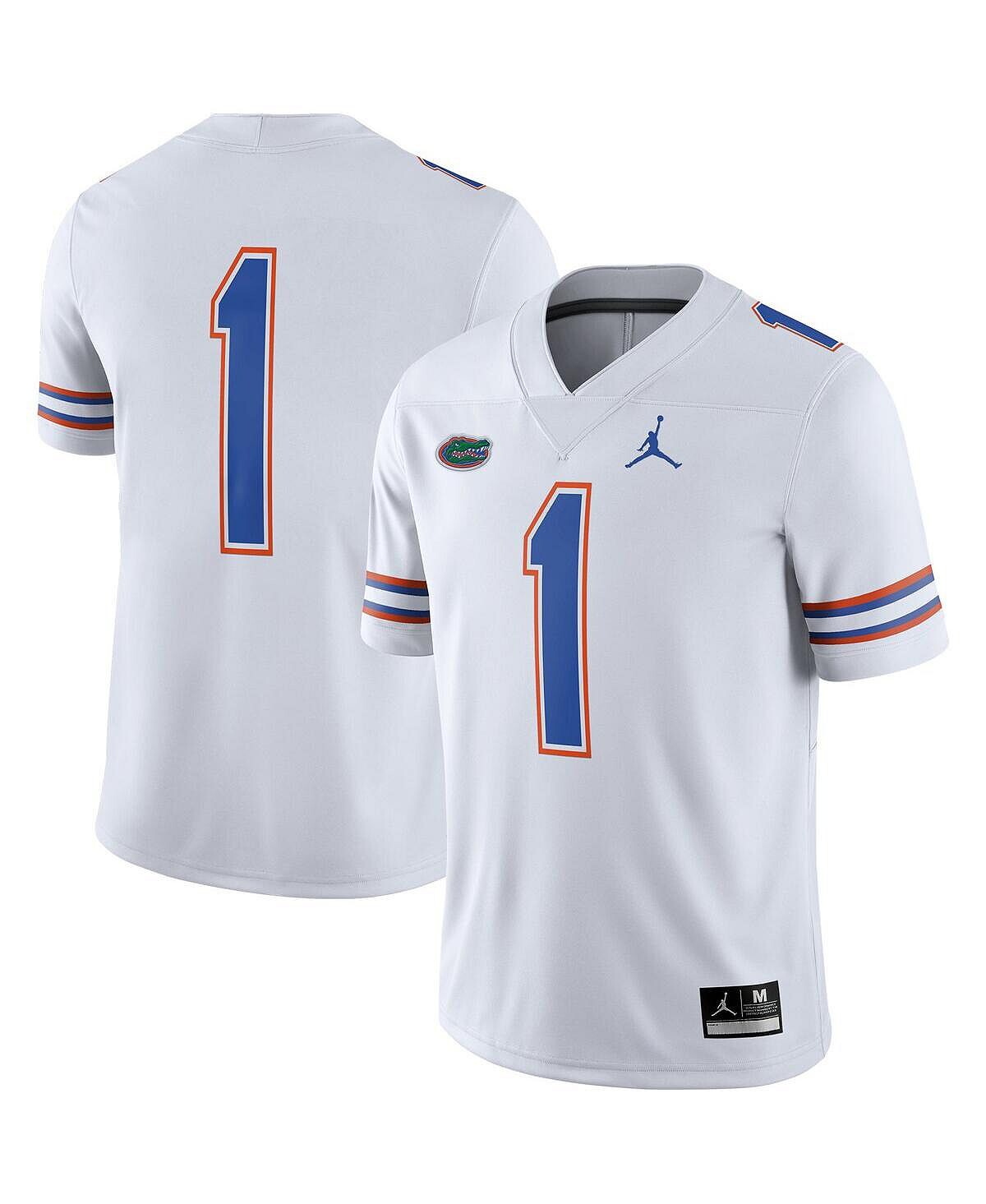 

Мужское белое игровое джерси №1 Florida Gators Jordan, Белый, Мужское белое игровое джерси №1 Florida Gators Jordan