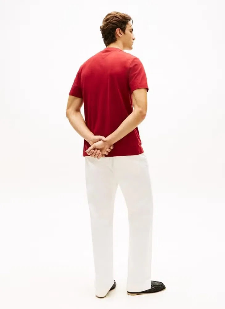 Футболка с нагрудным карманом Global Stripe Tommy Hilfiger, красный — фото 2