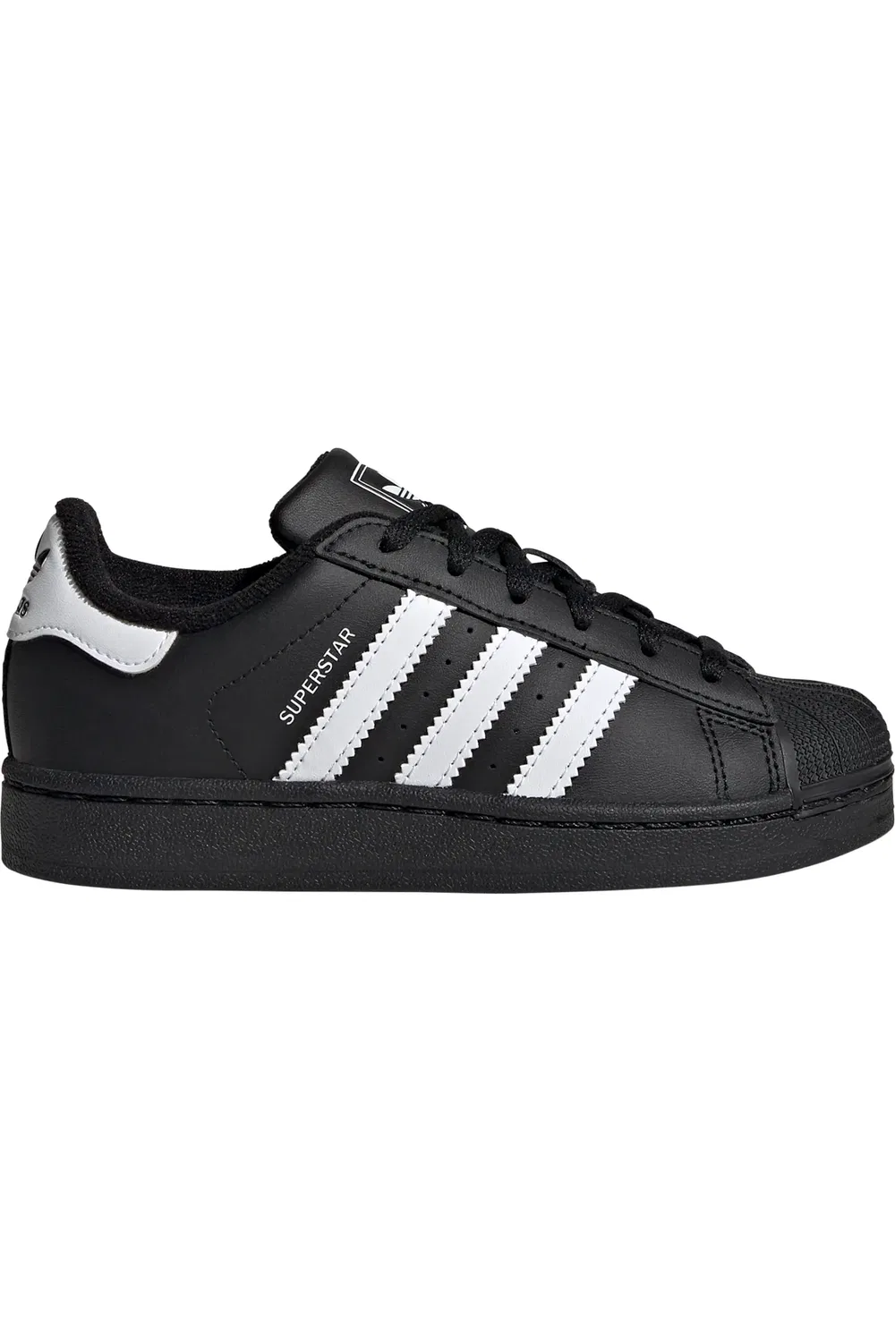 Кроссовки детские с мыском-ракушкой Superstar II adidas, черный/белый/черный — фото 3