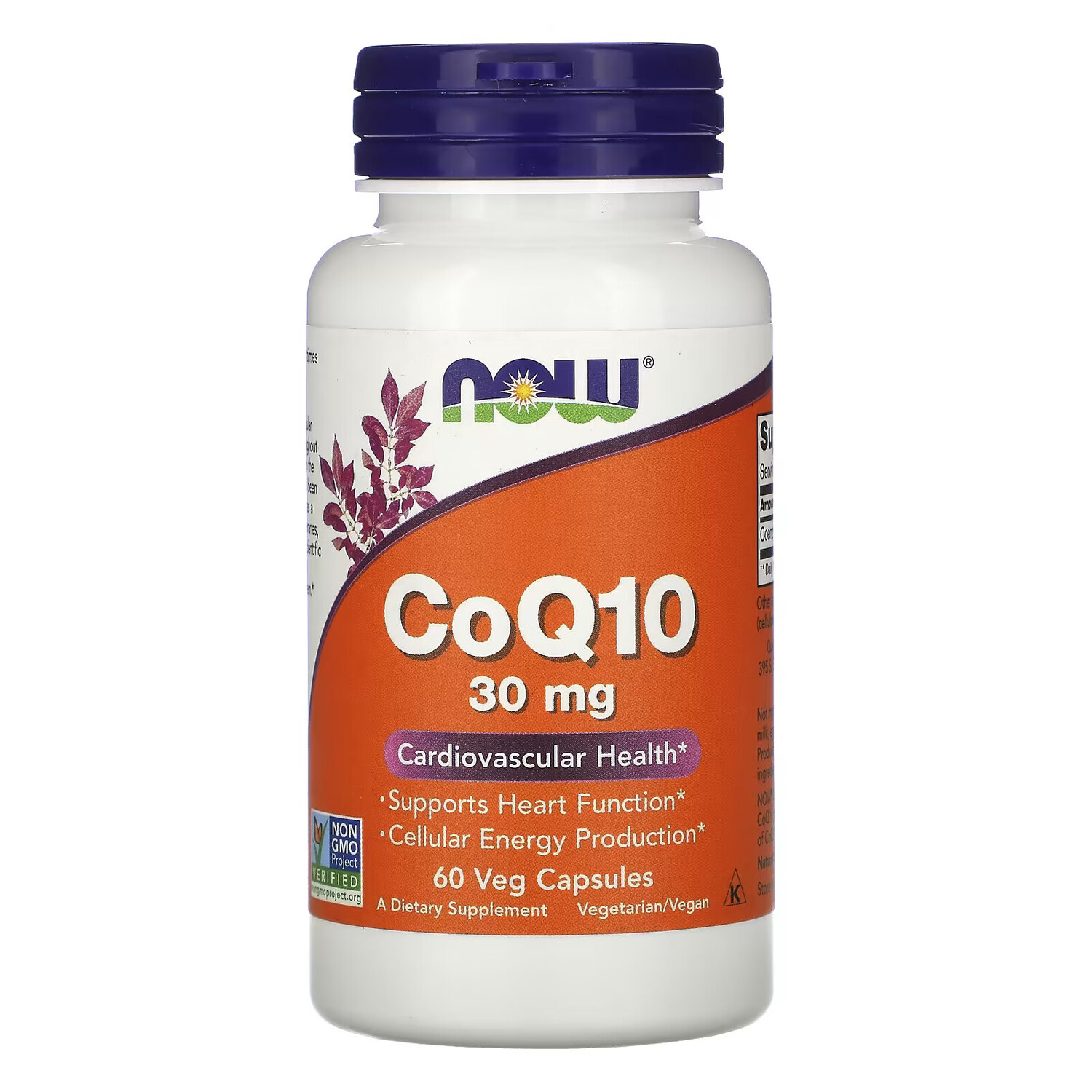 

NOW Foods, коэнзим Q10, 30 мг, 60 вегетарианских капсул