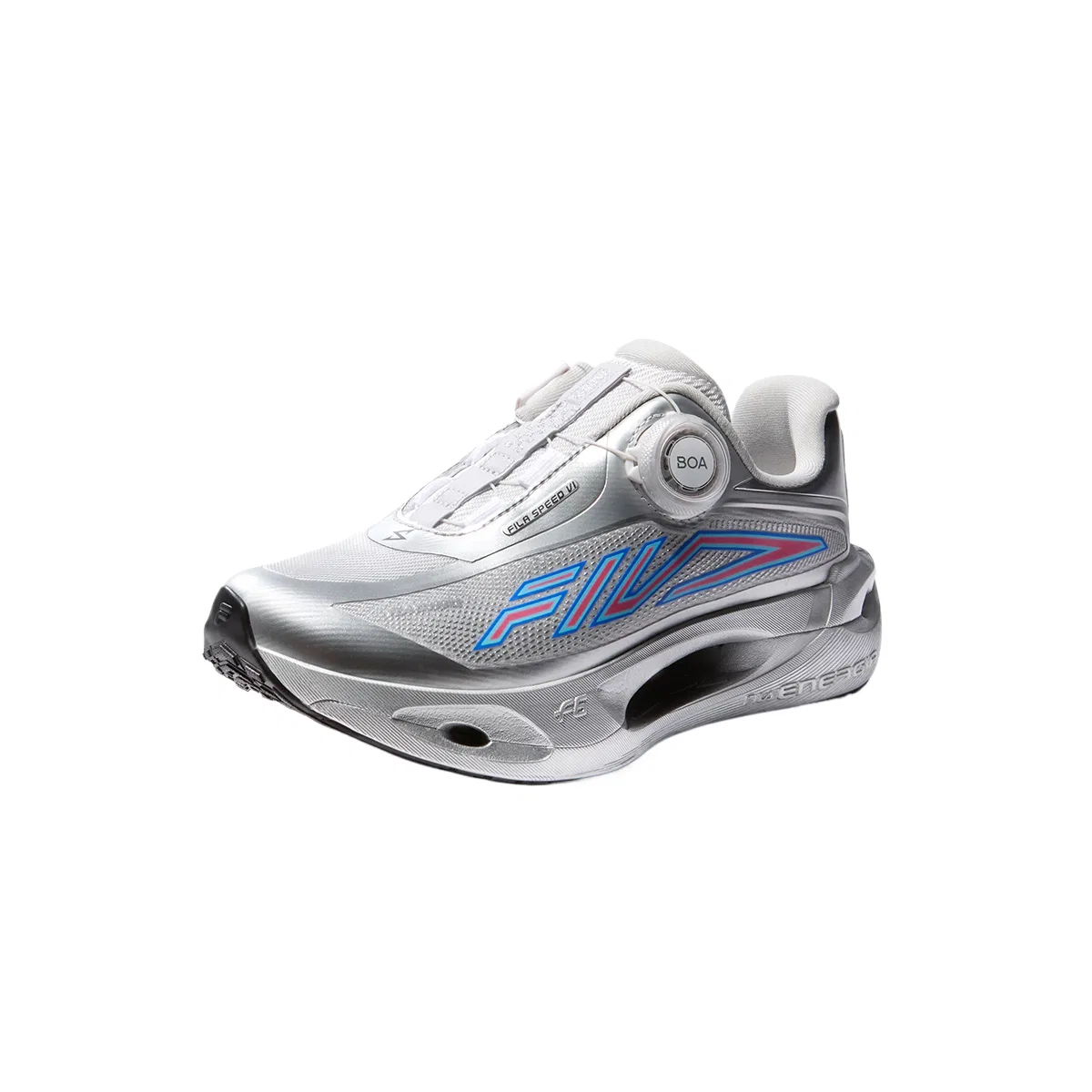 Детские кроссовки для бега с дышащим верхом SPEED 6 FILA KIDS, Space Silver/Black — фото 4